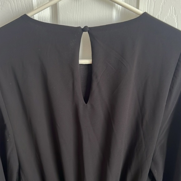 Flying Tomato Black Long Sleeve Dress Ruffle Hem Tie Waist Womens Small‎ - Picture 7 of 10